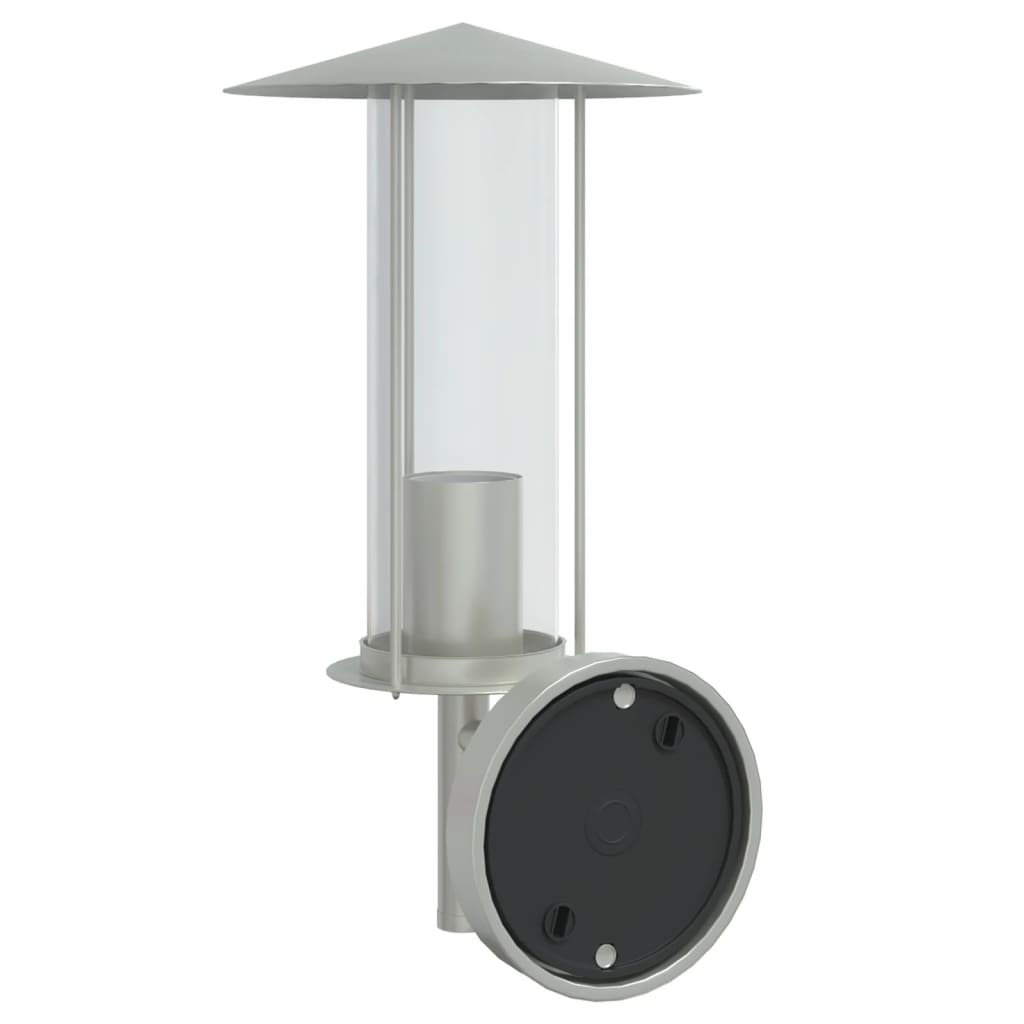 vidaXL Outdoor Wall Light Silver Stainless Steel - 11590