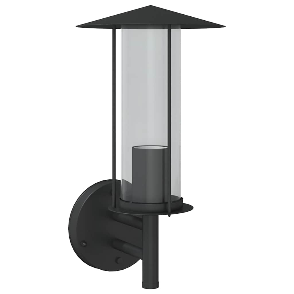 vidaXL Outdoor Wall Light Black Stainless Steel - 11602