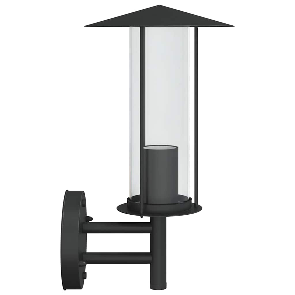 vidaXL Outdoor Wall Light Black Stainless Steel - 11602