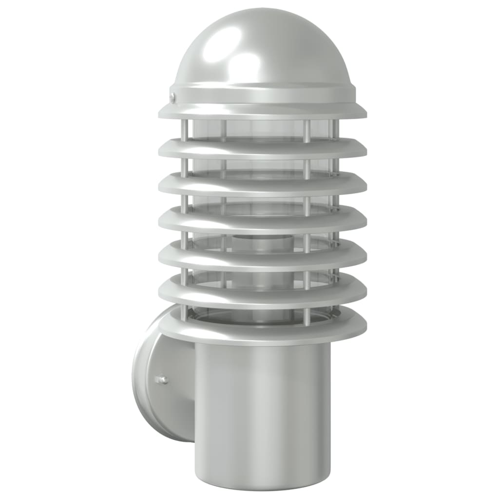 vidaXL Outdoor Wall Light Silver Stainless Steel - 11626