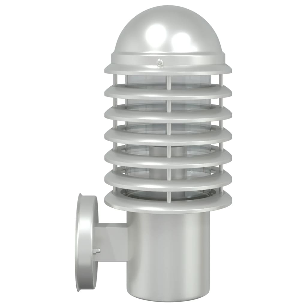 vidaXL Outdoor Wall Light Silver Stainless Steel - 11626