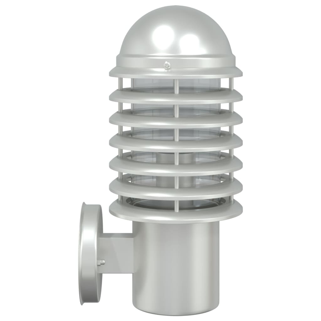 vidaXL Outdoor Wall Lights 2pcs Silver Stainless Steel - 11673