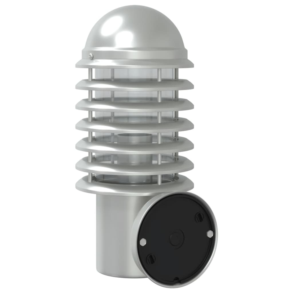 vidaXL Outdoor Wall Lights 2pcs Silver Stainless Steel - 11673