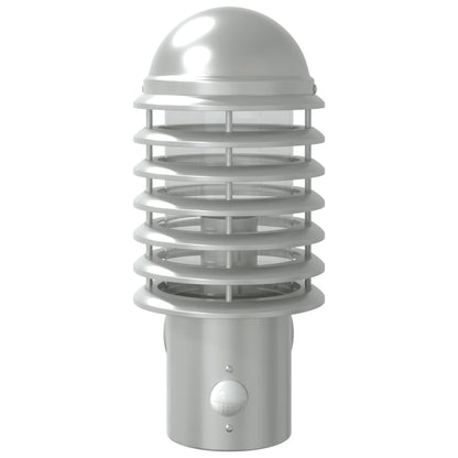 vidaXL Outdoor Wall Lights with Sensors 2pcs Silver Stainless Steel - 11661