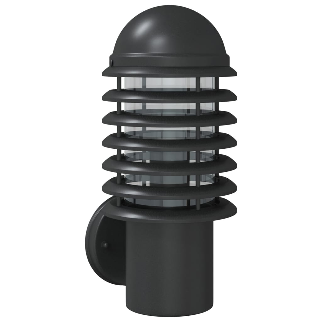 vidaXL Outdoor Wall Light Black Stainless Steel - 11660
