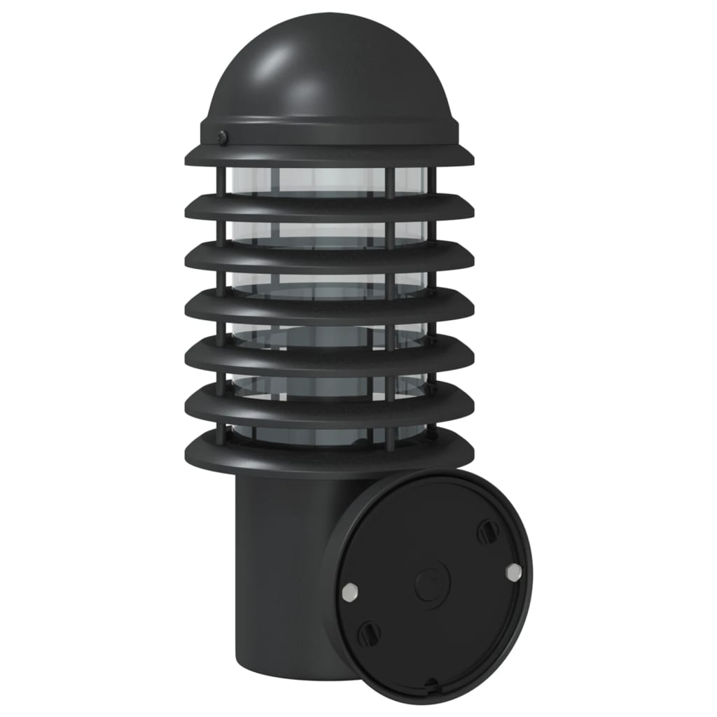 vidaXL Outdoor Wall Light Black Stainless Steel - 11660