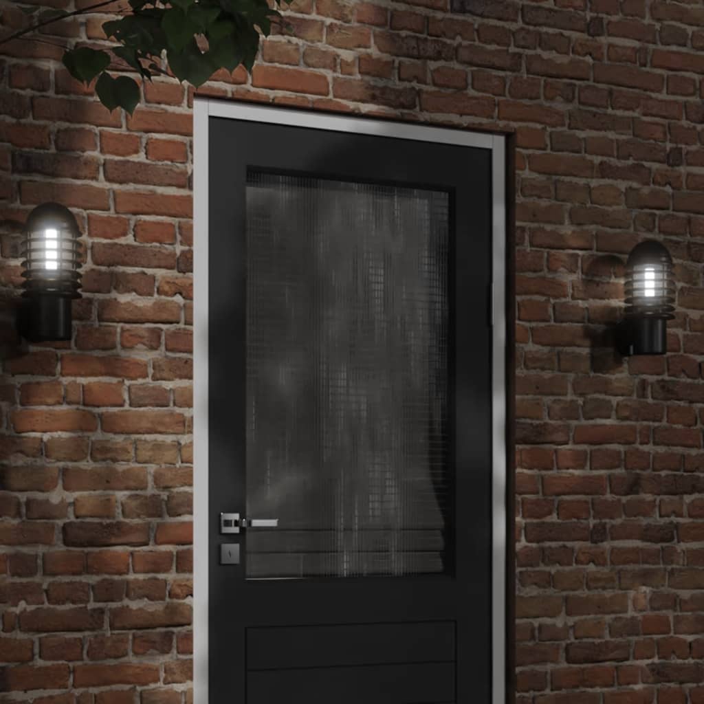 vidaXL Outdoor Wall Light Black Stainless Steel - 11660