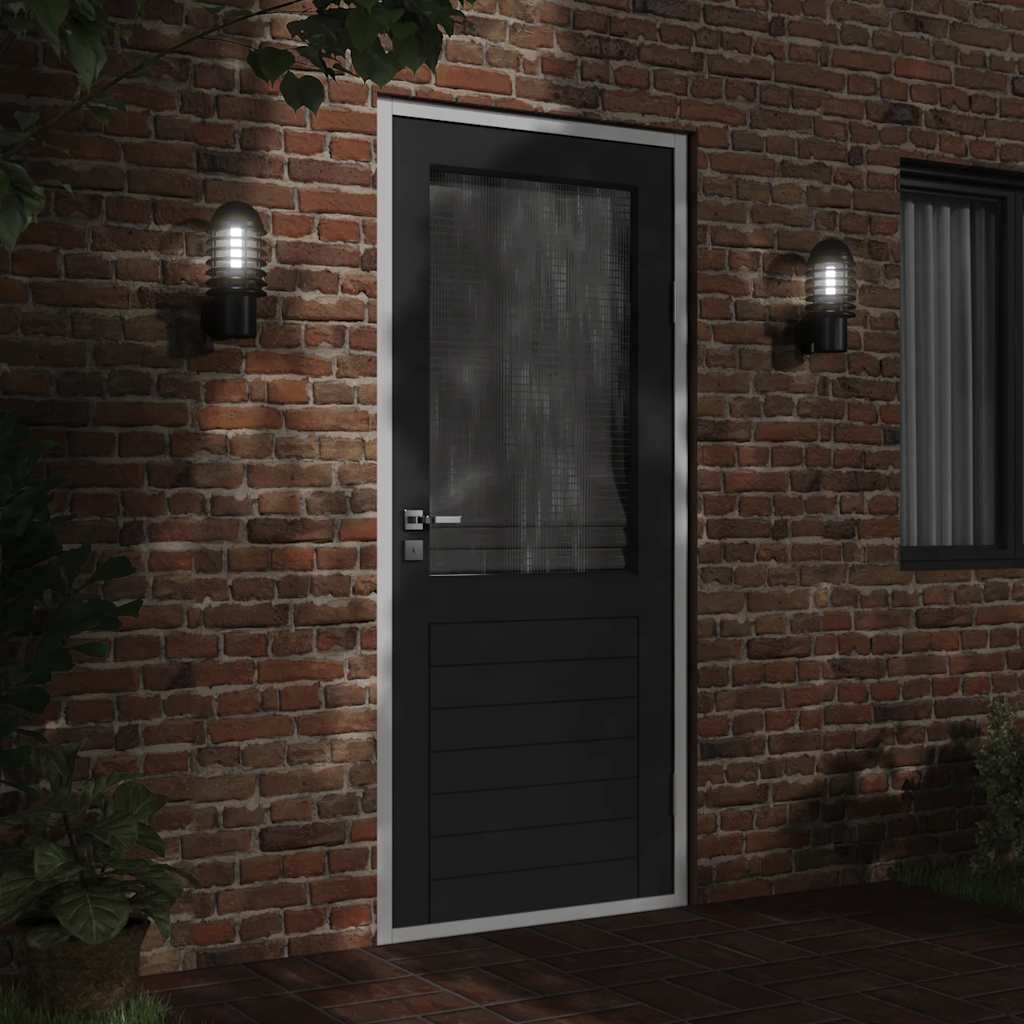vidaXL Outdoor Wall Lights 2pcs Black Stainless Steel - 11655
