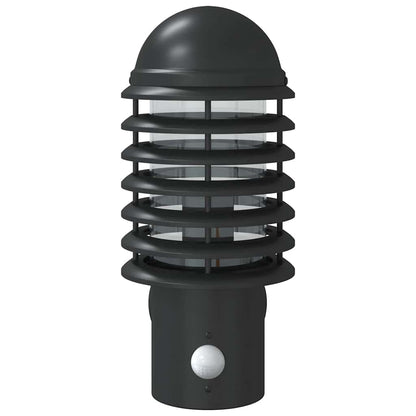 vidaXL Outdoor Wall Lights with Sensors 2pcs Black Stainless Steel - 11645