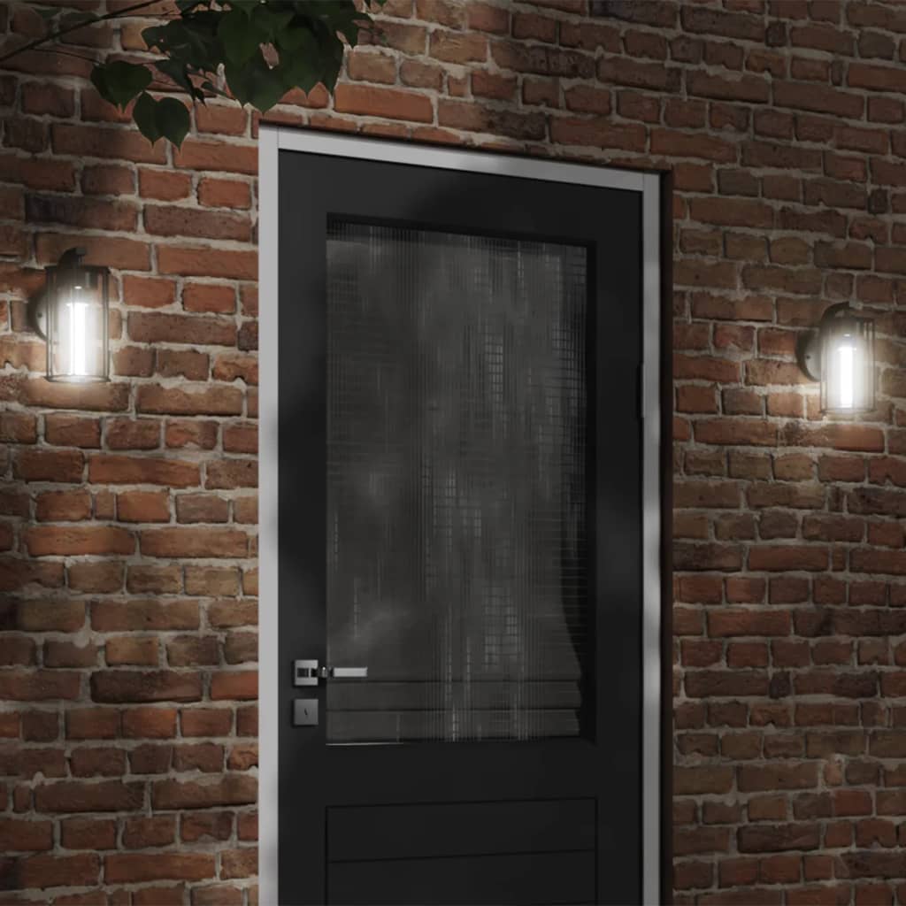 vidaXL Outdoor Wall Light Black Stainless Steel - 11644