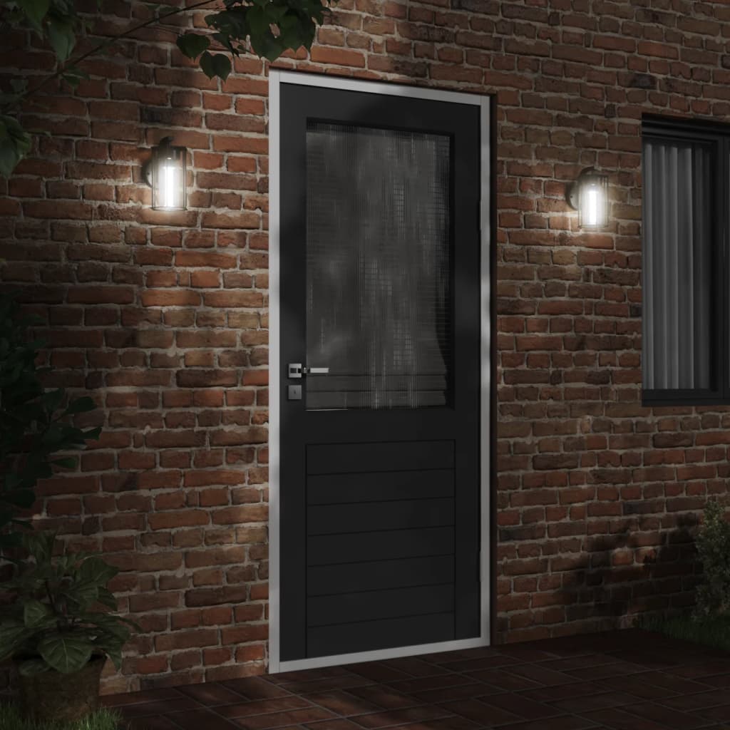 vidaXL Outdoor Wall Lights 2pcs Black Stainless Steel - 11633