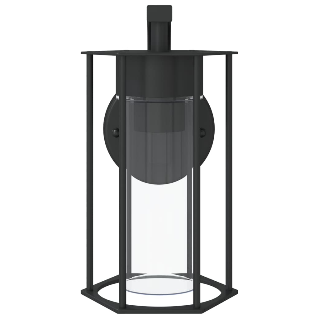 vidaXL Outdoor Wall Lights 2pcs Black Stainless Steel - 11633