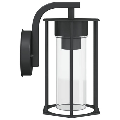 vidaXL Outdoor Wall Lights 2pcs Black Stainless Steel - 11633