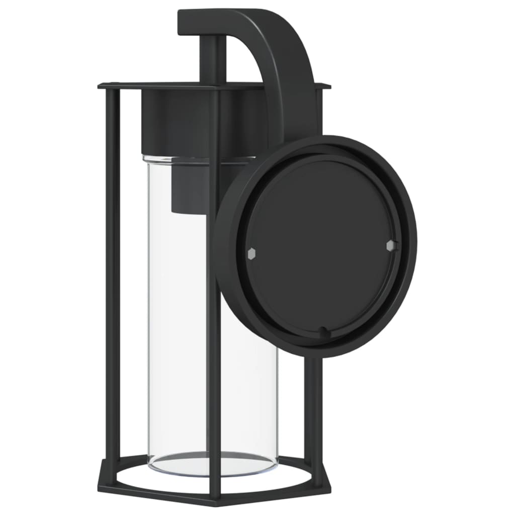 vidaXL Outdoor Wall Lights 2pcs Black Stainless Steel - 11633