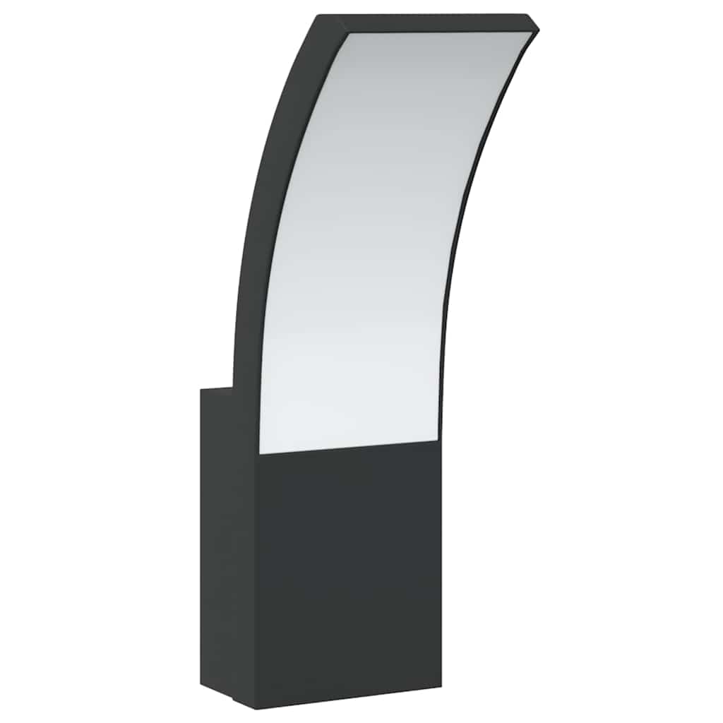 vidaXL Outdoor LED Wall Lights 2pcs Black Die-cast Aluminium - 11682