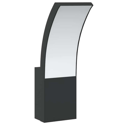vidaXL Outdoor LED Wall Lights 2pcs Black Die-cast Aluminium - 11682