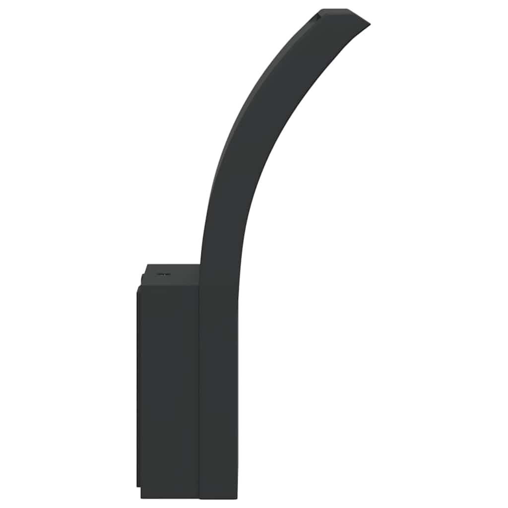 vidaXL Outdoor LED Wall Lights 2pcs Black Die-cast Aluminium - 11682