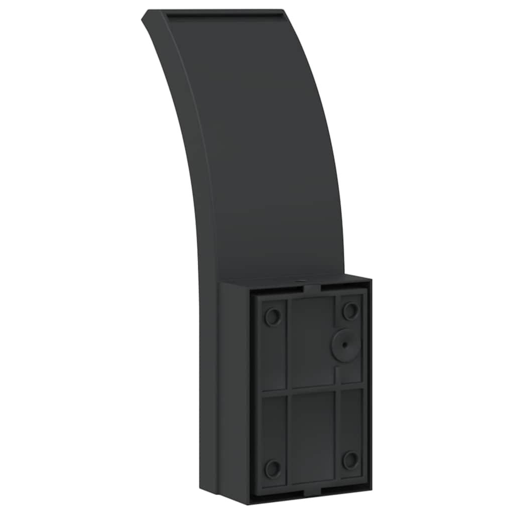 vidaXL Outdoor LED Wall Lights 2pcs Black Die-cast Aluminium - 11682