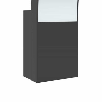 vidaXL Outdoor LED Wall Lights 2pcs Black Die-cast Aluminium - 11682