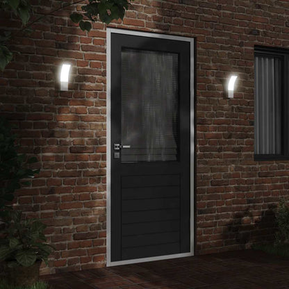 vidaXL Outdoor LED Wall Lights 2pcs White Die-cast Aluminium