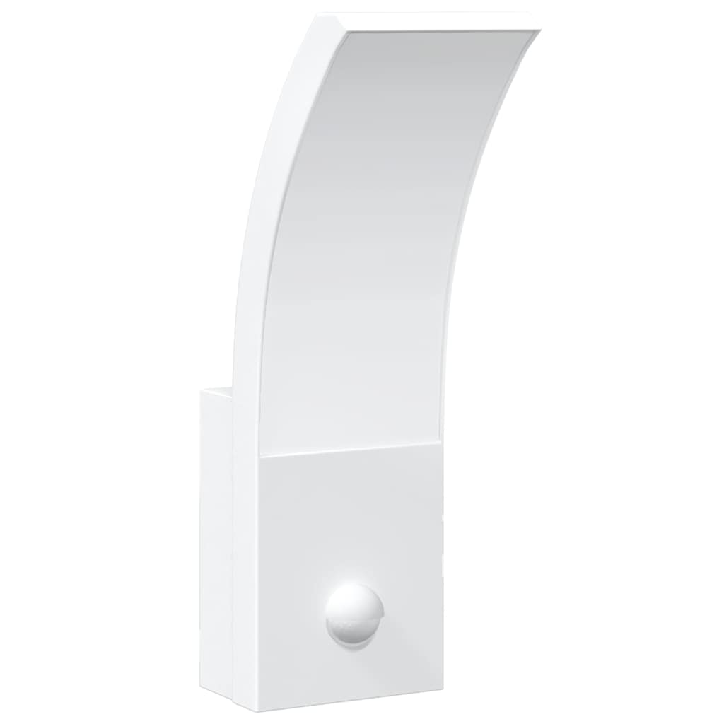 vidaXL Outdoor LED Wall Lights with Sensors 2pcs White Die-cast Aluminium