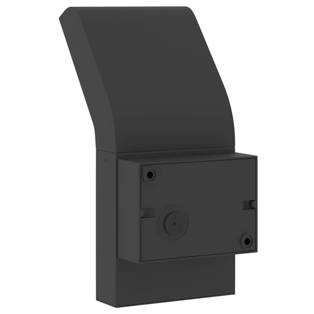 vidaXL Outdoor LED Wall Lights with Sensors 2pcs Black Die-cast Aluminium