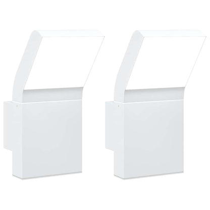 vidaXL Outdoor LED Wall Lights 2pcs White Die-cast Aluminium - 52926