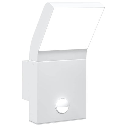 vidaXL Outdoor LED Wall Light with Sensor White Die-cast Aluminium - 52937