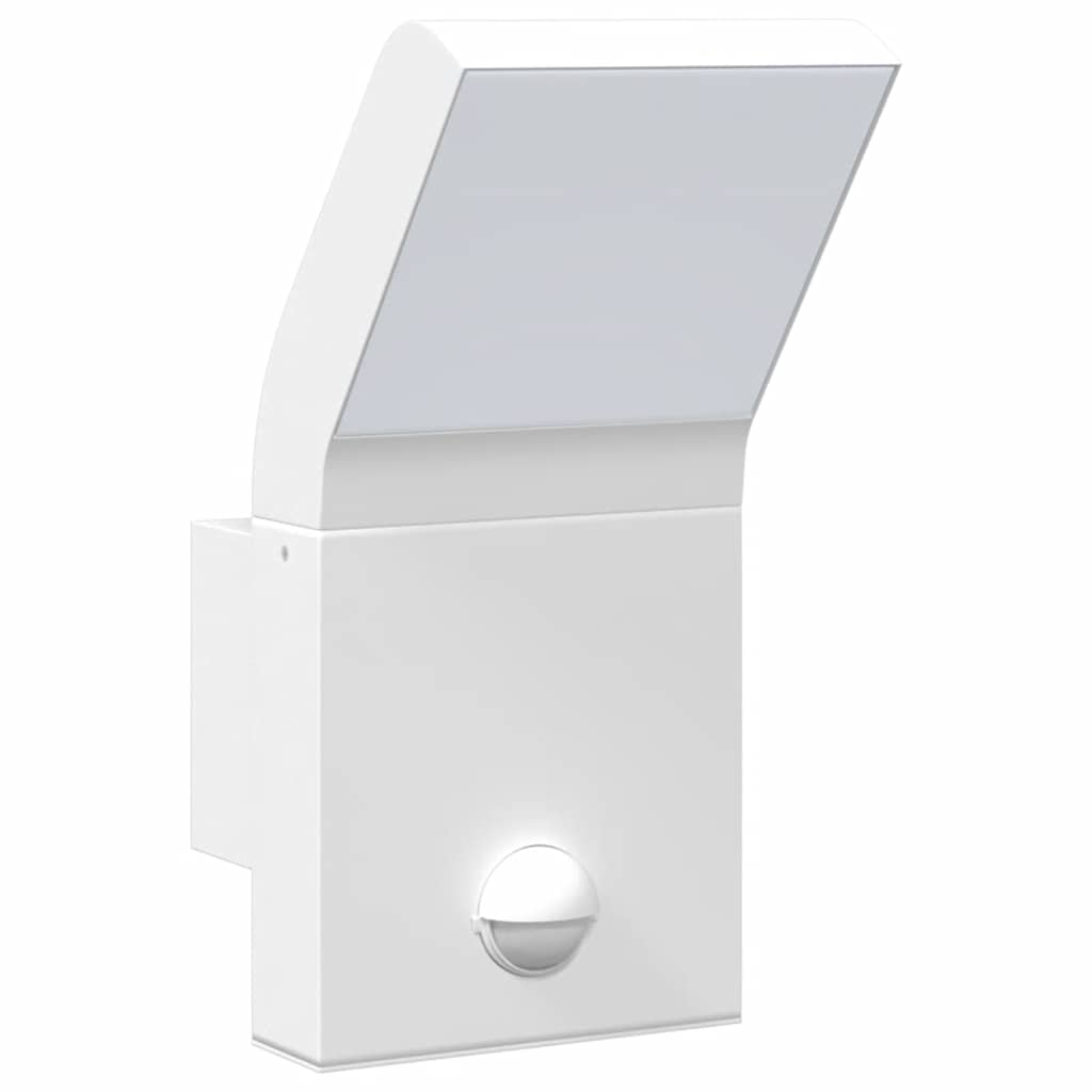 vidaXL Outdoor LED Wall Light with Sensor White Die-cast Aluminium - 52937