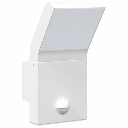 vidaXL Outdoor LED Wall Light with Sensor White Die-cast Aluminium - 52937