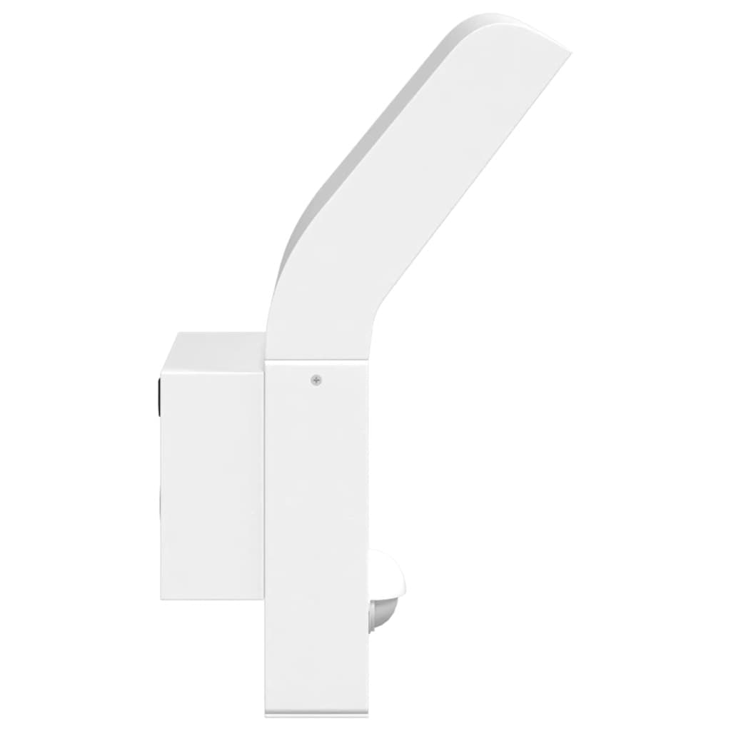 vidaXL Outdoor LED Wall Light with Sensor White Die-cast Aluminium - 52937