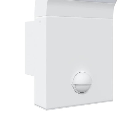 vidaXL Outdoor LED Wall Light with Sensor White Die-cast Aluminium - 52937