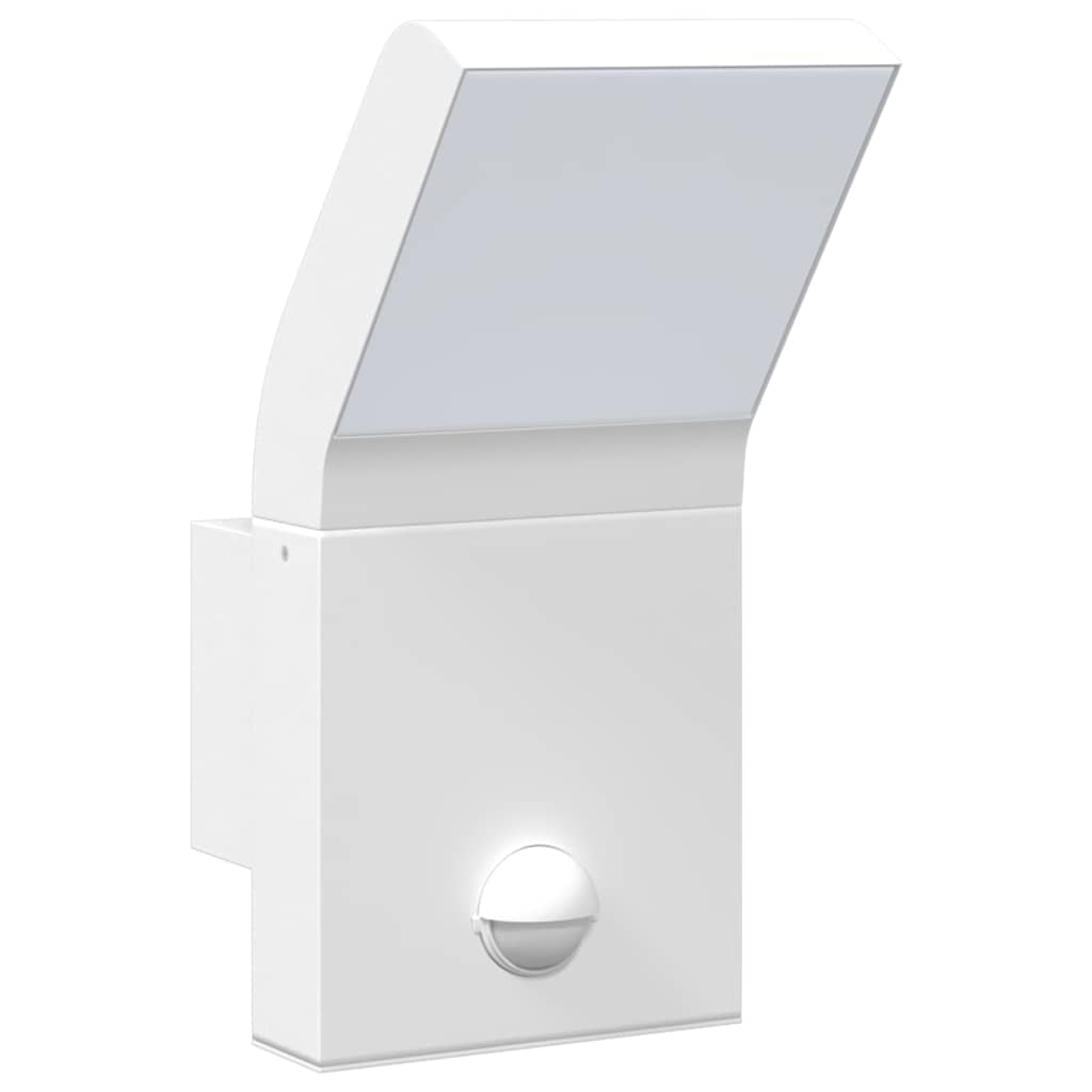 vidaXL Outdoor LED Wall Lights with Sensors 2pcs White Die-cast Aluminium - 52946