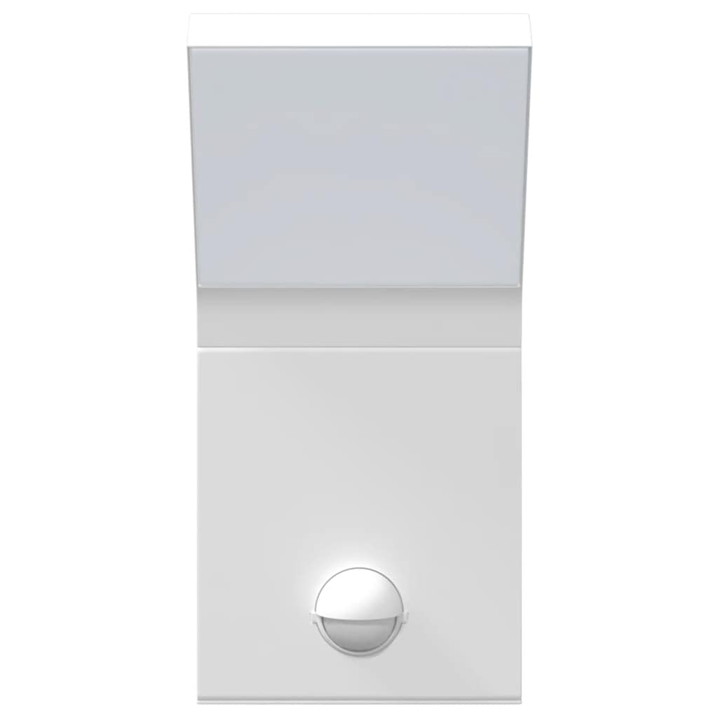 vidaXL Outdoor LED Wall Lights with Sensors 2pcs White Die-cast Aluminium - 52946