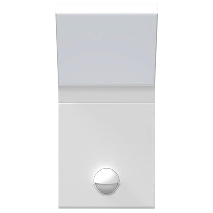 vidaXL Outdoor LED Wall Lights with Sensors 2pcs White Die-cast Aluminium - 52946