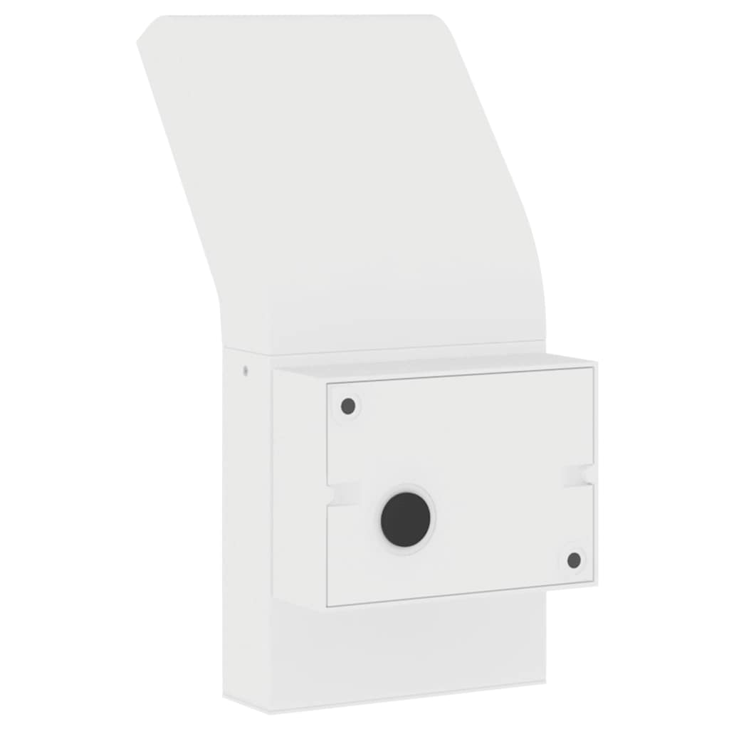 vidaXL Outdoor LED Wall Lights with Sensors 2pcs White Die-cast Aluminium - 52946