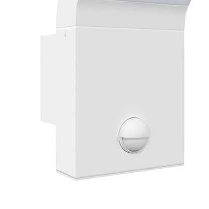 vidaXL Outdoor LED Wall Lights with Sensors 2pcs White Die-cast Aluminium - 52946