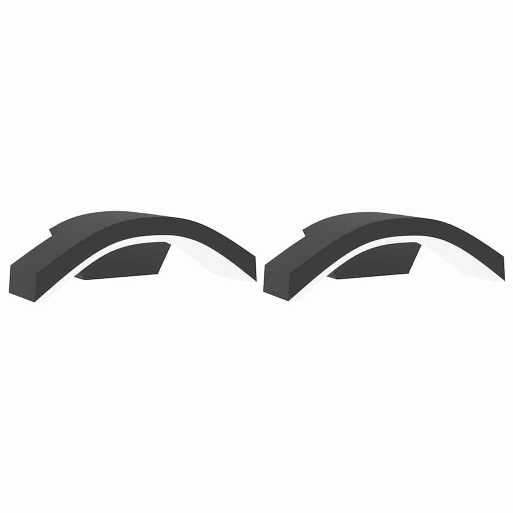 vidaXL Outdoor LED Wall Lights 2pcs Black Die-cast Aluminium - 52950