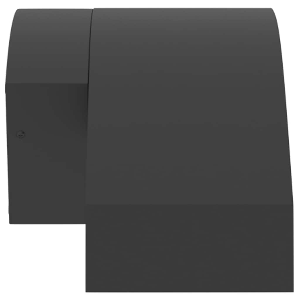 vidaXL Outdoor LED Wall Lights 2pcs Black Die-cast Aluminium - 52950