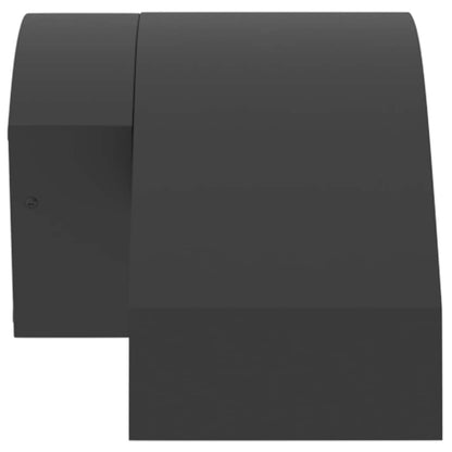 vidaXL Outdoor LED Wall Lights 2pcs Black Die-cast Aluminium - 52950
