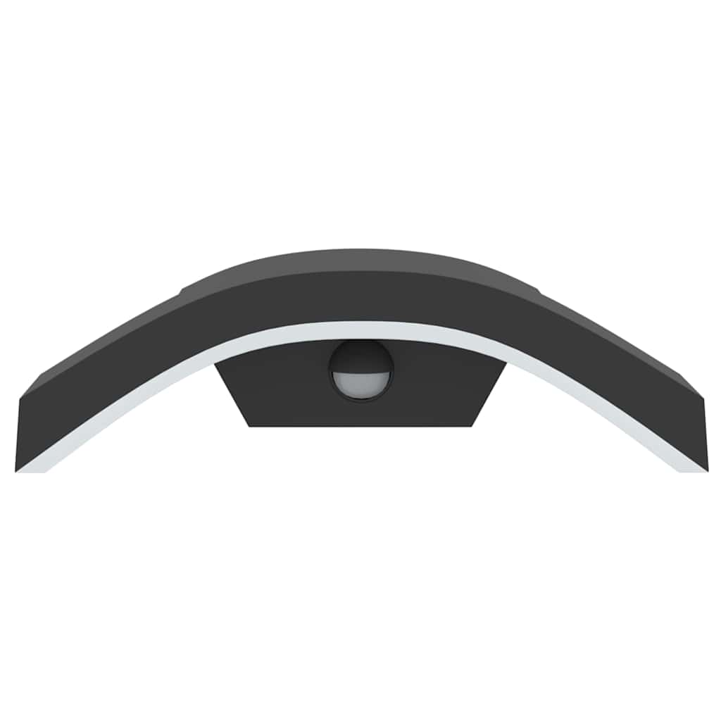 vidaXL Outdoor LED Wall Light with Sensor Black Die-cast Aluminium - 52959
