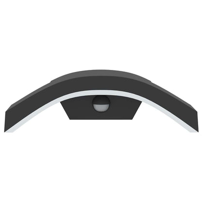 vidaXL Outdoor LED Wall Light with Sensor Black Die-cast Aluminium - 52959