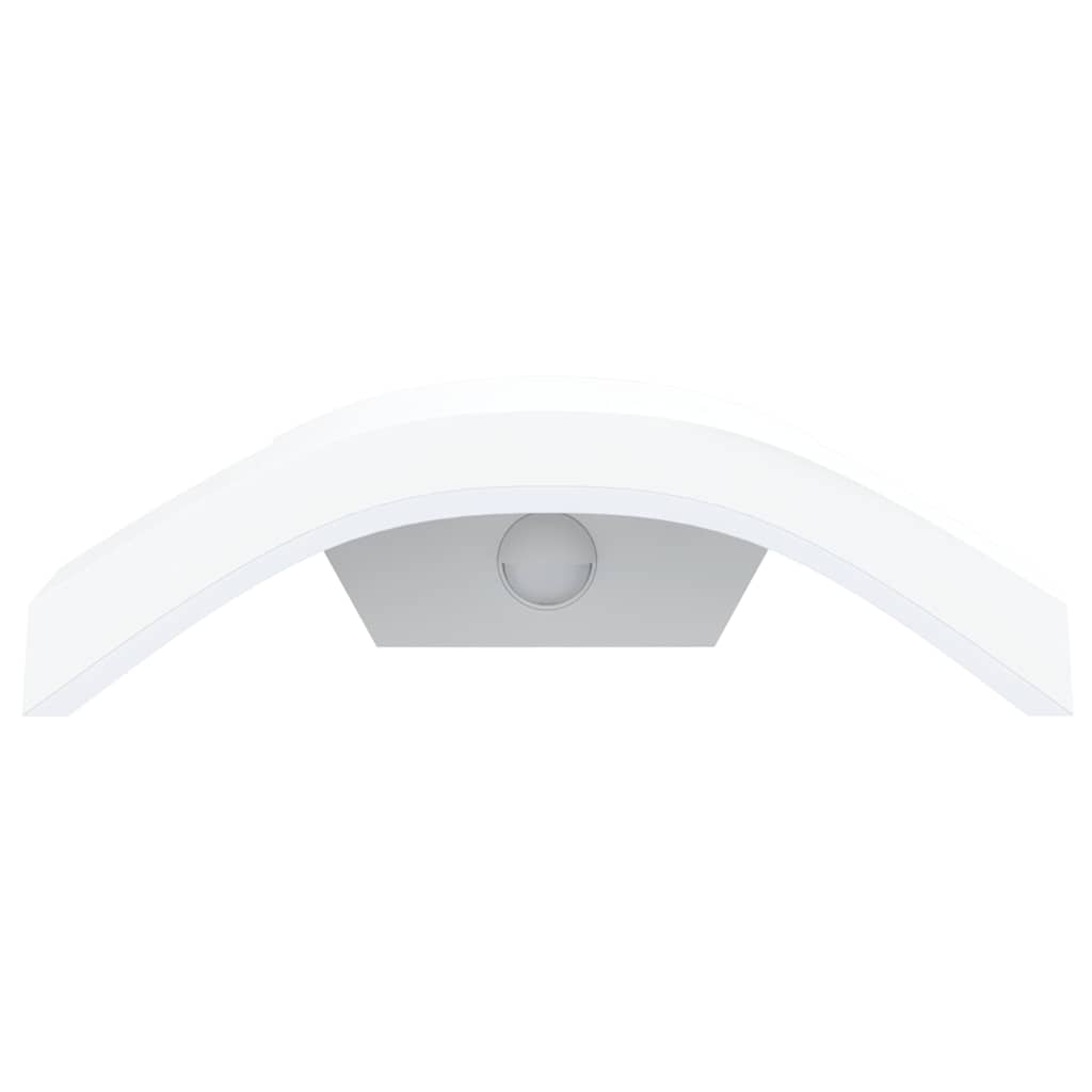 vidaXL Outdoor LED Wall Light with Sensor White Die-cast Aluminium - 52977