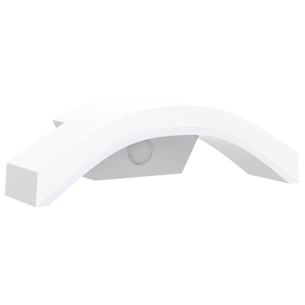 vidaXL Outdoor LED Wall Light with Sensor White Die-cast Aluminium - 52977