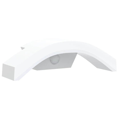 vidaXL Outdoor LED Wall Light with Sensor White Die-cast Aluminium - 52977