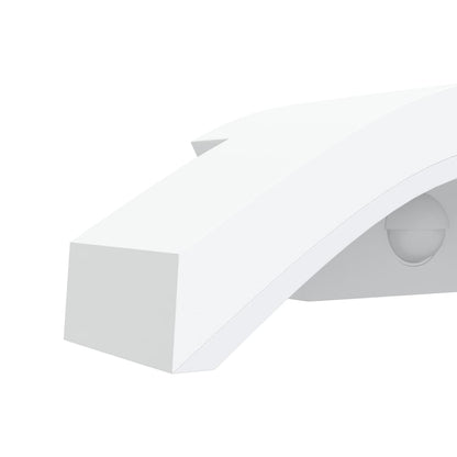 vidaXL Outdoor LED Wall Light with Sensor White Die-cast Aluminium - 52977