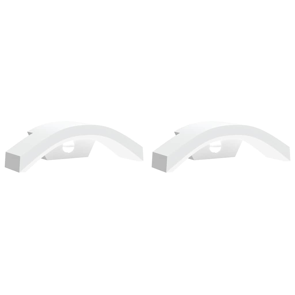 vidaXL Outdoor LED Wall Lights with Sensors 2pcs White Die-cast Aluminium - 52980