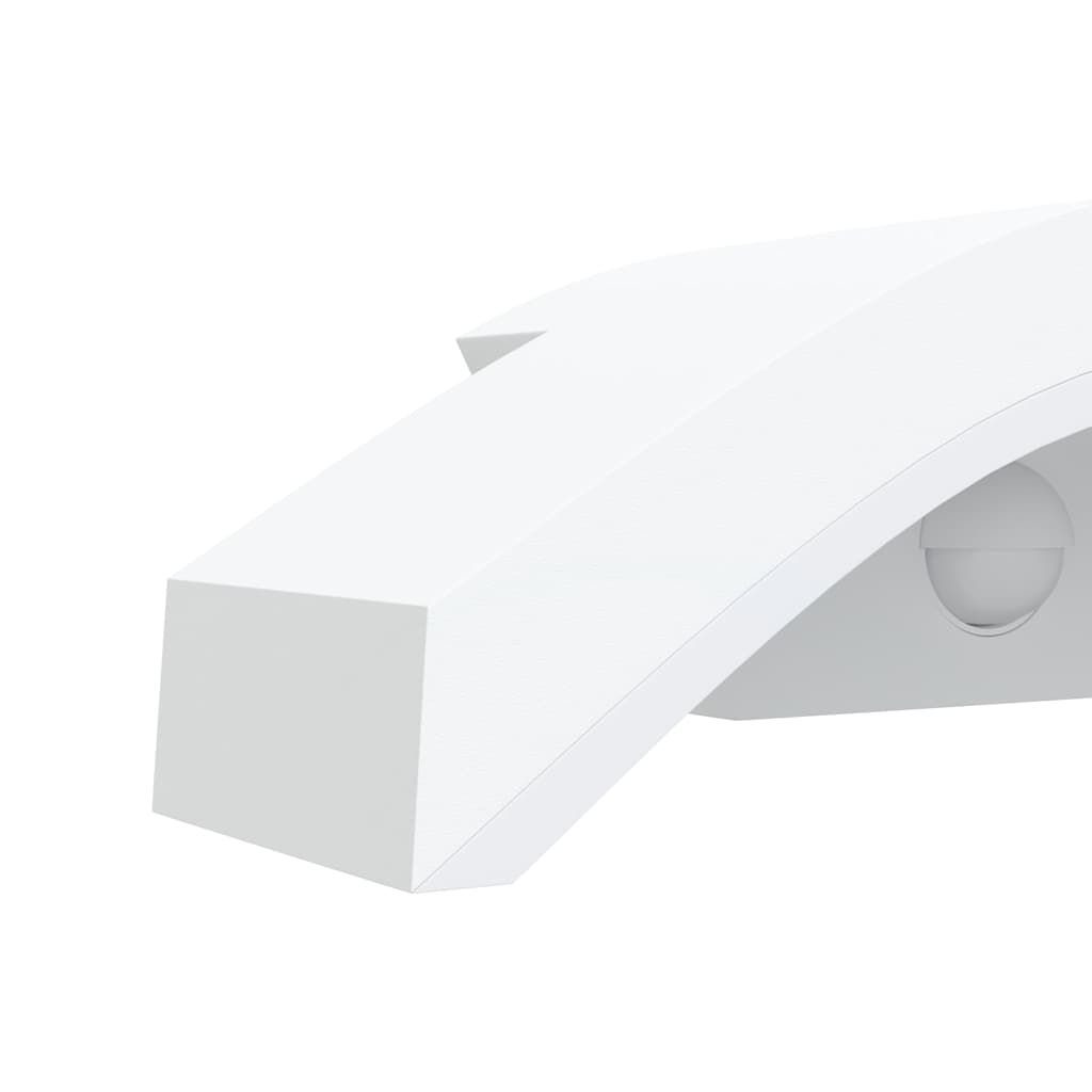 vidaXL Outdoor LED Wall Lights with Sensors 2pcs White Die-cast Aluminium - 52980