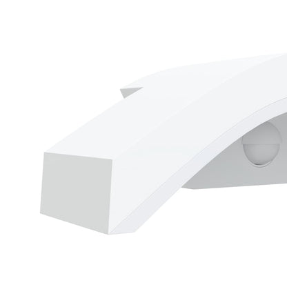 vidaXL Outdoor LED Wall Lights with Sensors 2pcs White Die-cast Aluminium - 52980