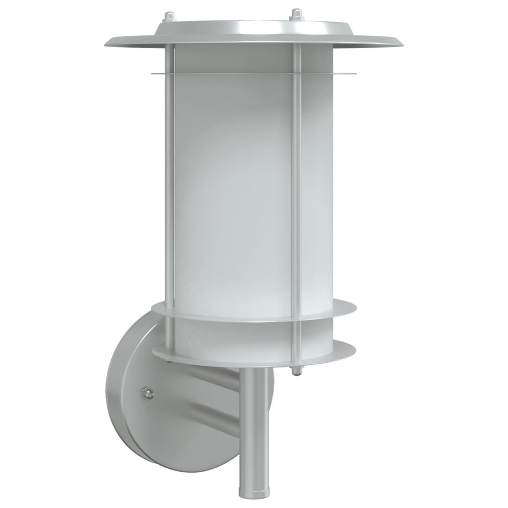 vidaXL Outdoor Wall Light Silver Stainless Steel - 52984